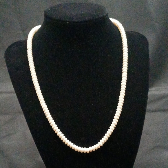 10K Gold Button Pearl Strand Necklace - Picture 1 of 3
